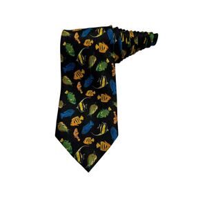Addiction Tropical Fish Clown Fish Novelty Necktie Vintage Polyester
